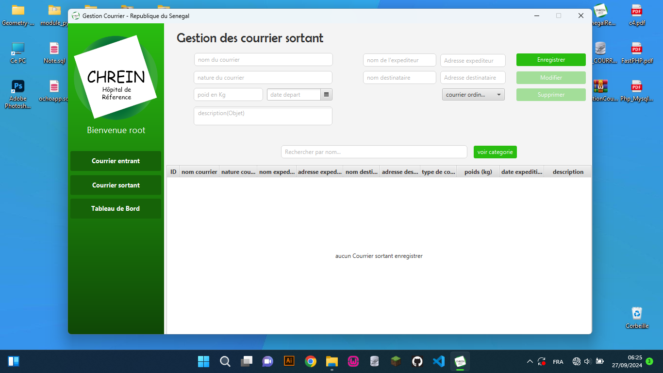 gestion de courrier